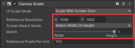 Image showing the change to the canvas reference resolution